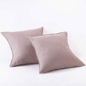 meadow park Stone Washed French Linen Standard Pillow Case 2 Pieces - Su…